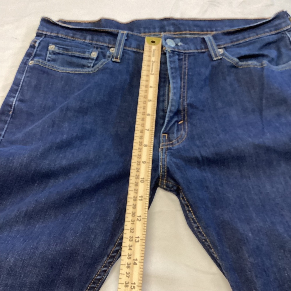 Levi's 513 Men's Dark Wash Straight Stretch Jeans 33x34 - Picture 7 of 10